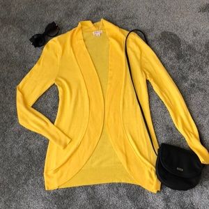 Women's Yellow Open Layer Cocoon Cardigan| Merona